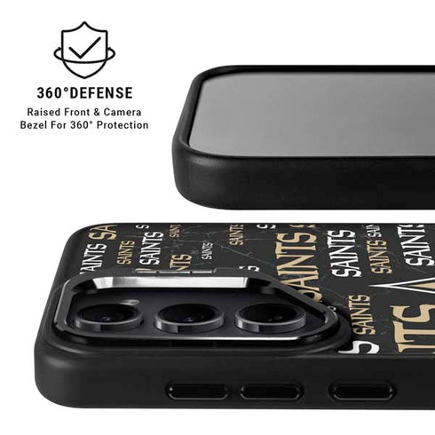 NFL New Orleans Saints Black Blast Galaxy S25 Kickstand Case